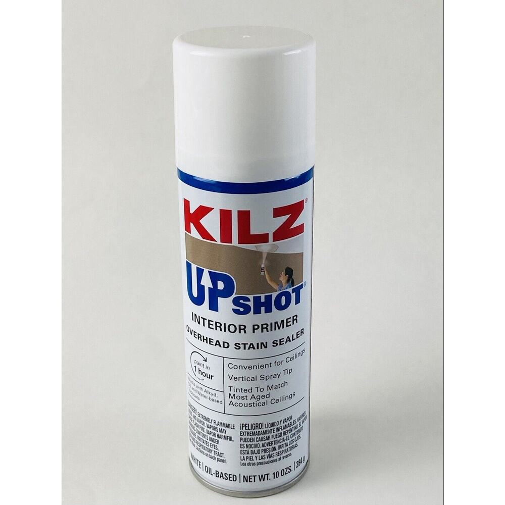 Kilz Upshot Primer Spray Overhead Stain Sealer Interior Ceilings 10 Oz Vertical